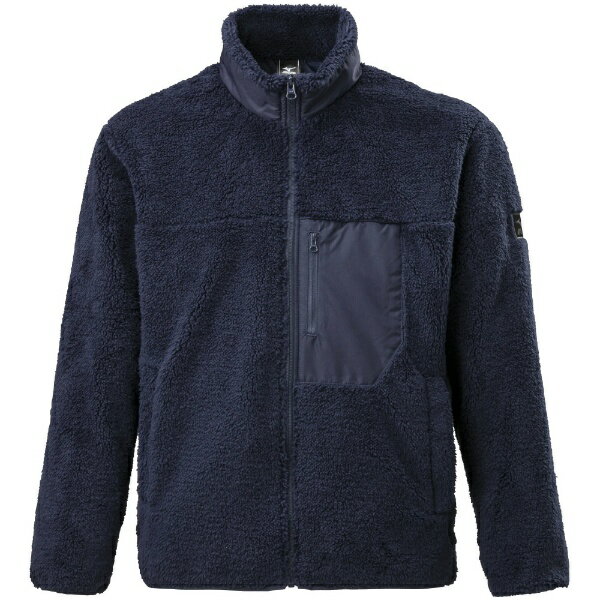 mizuno｜ミズノ メンズ シャギーフリースジャケット(2XLサイズ/ネイビー) C2JC2601 14【返品交換不可】