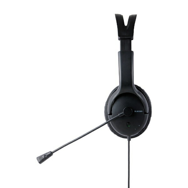 ELECOM｜エレコム ヘッドセット ブラック HS-HP07STBK [φ3.5mmミニプラグ /両耳 /ヘッドバンドタイプ]