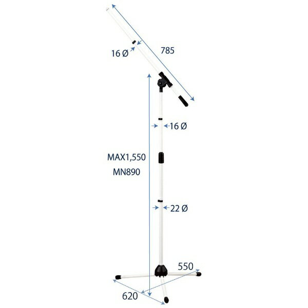 ブームをはずせば、ストレートマイクスタンドとして使えます。