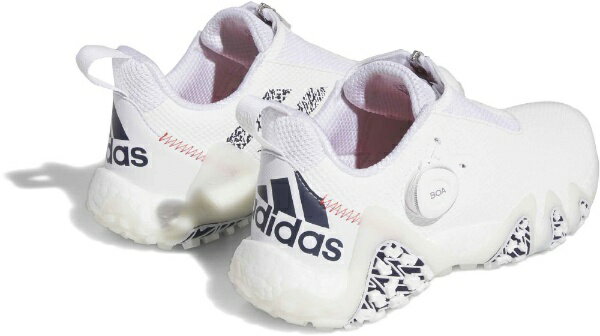 アディダス｜adidas 23.0cm レディース ゴルフシューズ ウィメンズ コードカオス22 ボア 靴幅：EE相当(ホワイト×カレッジネイビー×ブライトレッド ) LVD71【返品交換不可】