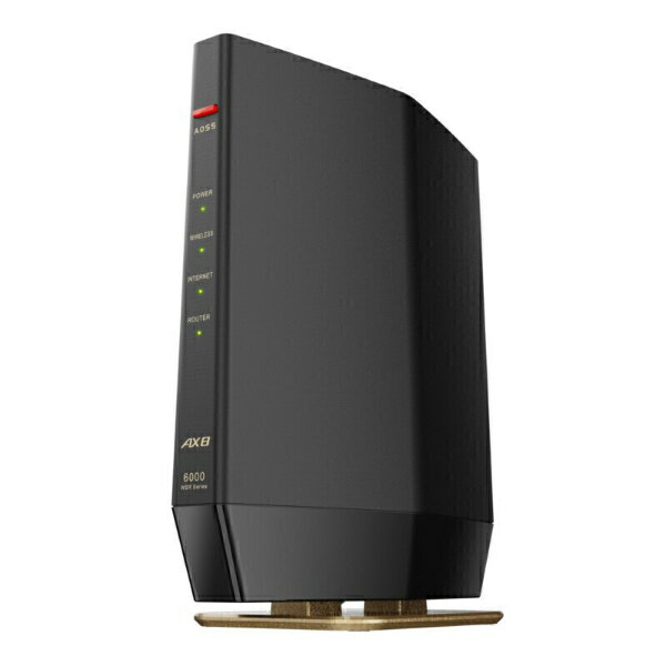 BUFFALO｜バッファロー Wi-Fiルーター 4803 1146Mbps AirStation(ネット脅威ブロッカー2対応 プレミアムモデル) マットブラック WSR-6000AX8P-MB Wi-Fi 6(ax) /IPv6対応