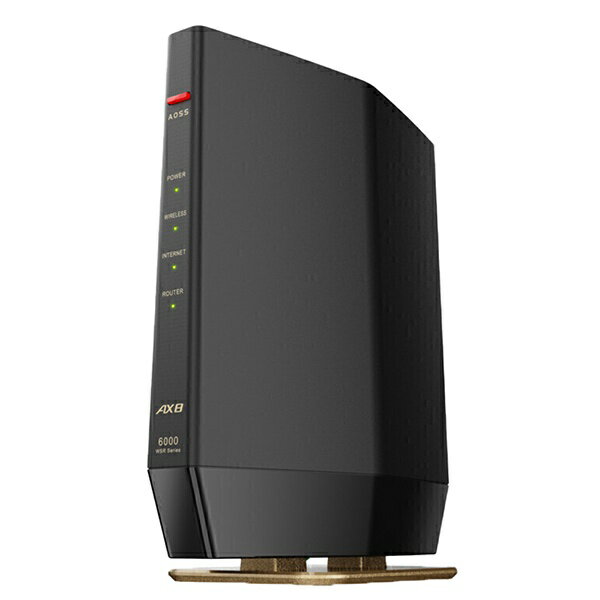 BUFFALO｜バッファロー Wi-Fiルーター 4803 1146Mbps AirStation(ネット脅威ブロッカー2対応 プレミアムモデル) マットブラック WSR-6000AX8P-MB Wi-Fi 6(ax) /IPv6対応