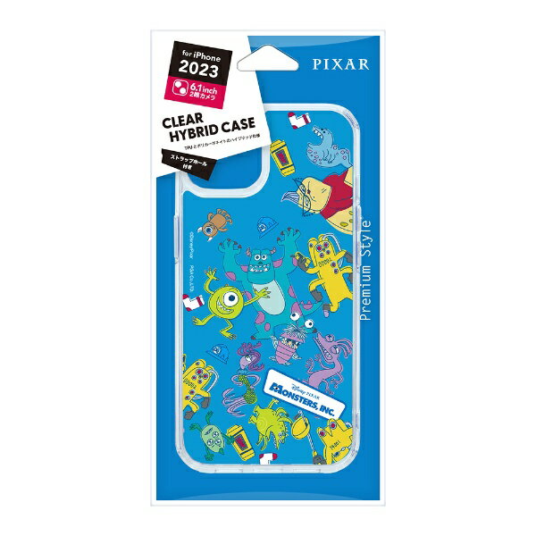 PGA｜ピージーエー iPhone 15（6.1インチ） クリアハイブリッドケース モンスターズ・インク Premium Style PG-D23APT14MOI