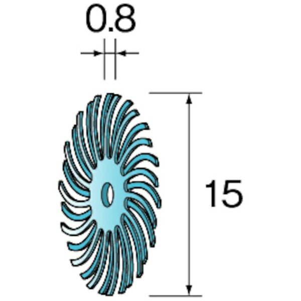 ミニター｜MINITOR ミニモ　ラバーブラシ　＃400　φ15　（20個入） NA3503