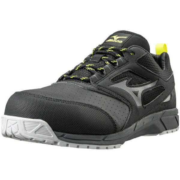 mizuno｜ミズノ 27.5cm 男女兼用 安全靴 オールマイティ AS15L 靴幅：3E(ブラック×ダークグレー) F1GA2002【JSAA・普通作業用(A種)認定品 耐滑 プロテクティブスニーカー】