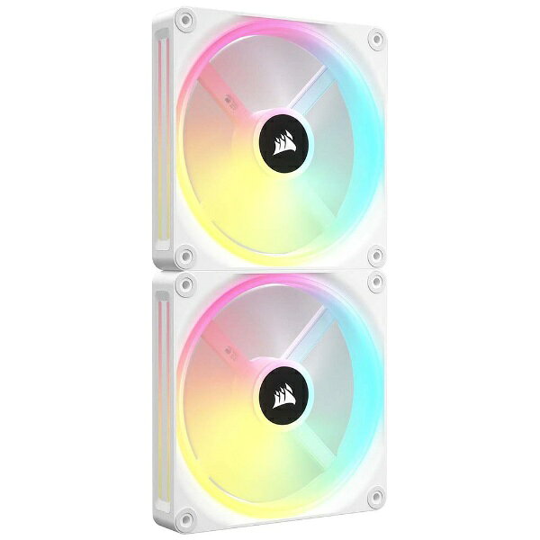 CORSAIR�å��륻�� �������ե���x2 [140mm /2000RPM] �ܥ���ȥ����顼 iCUE LINK QX140 RGB WHITE Starte...