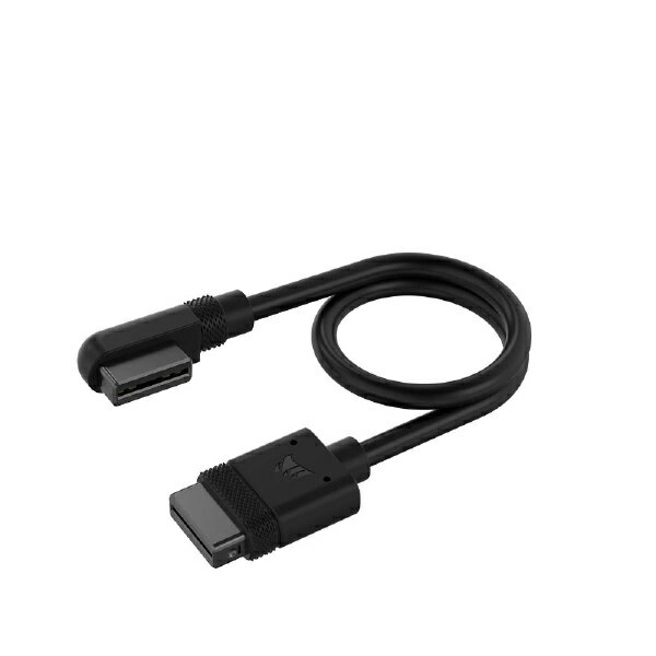 CORSAIR｜コルセア iCUE LINK用 Slim Cable 200mmx2本 ストレート/スリム90°（L字） ブラック CL-90111..