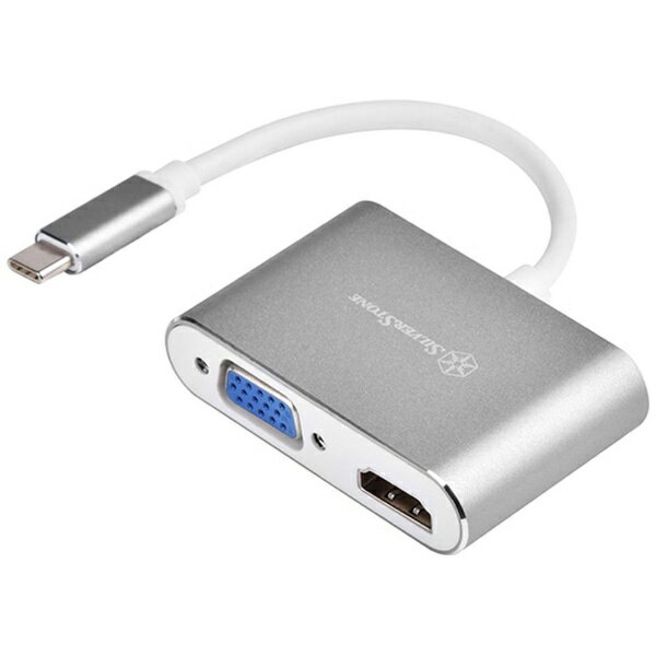 SilverStone｜シルバーストーン ［USB-C オス→メス HDMI / VGA］変換アダプタ EP16...