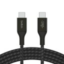 BELKIN｜ベルキン BoostCharge 240W USB-C to USB-C 編組ケーブル 1m ブラック CAB015bt1MBK [USB Power Delivery対応]