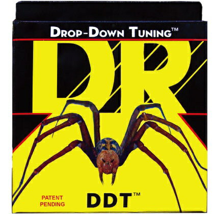 Nothing drops like a spider from its web 〜蜘蛛が巣から降下りる時のように〜」DDTシリーズは、DRの技術によって生み出されたドロップダウン用の弦である。DRがダークサイド（dark side）のニーズにこたえるため二年間の開発とテストを経て設計された。このDDTシリーズを使用してまず気づくことは「不気味なほどのチューニングの安定」であろう。更にドロップダウンした際の非常にクリアな低音と、そのチューニングの安定性、そしてファインチューニングのわずらわしさからの解放に期待以上の効果を実感するだろう。DDTはただの太いゲージの弦では実感することのできなかったあらゆる感動を与えることだろう。DDTは他のすべての弦よりもはるかに優れた安定性で、不気味なほど正確に、正確にドロップダウンする。