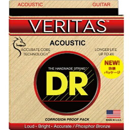 DR｜ディーアール アコースティックギター用アンコーティング弦 MEDIUM VERITAS for ACOUSTIC VTA-13