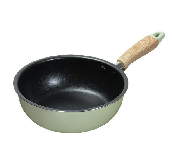 Ih/Gas Compatible - パール金属｜PEARL METAL ナチュラルクックピュア ふっ素加工 IH対応いため鍋20cm グリーン HB-6664 [IH対応]