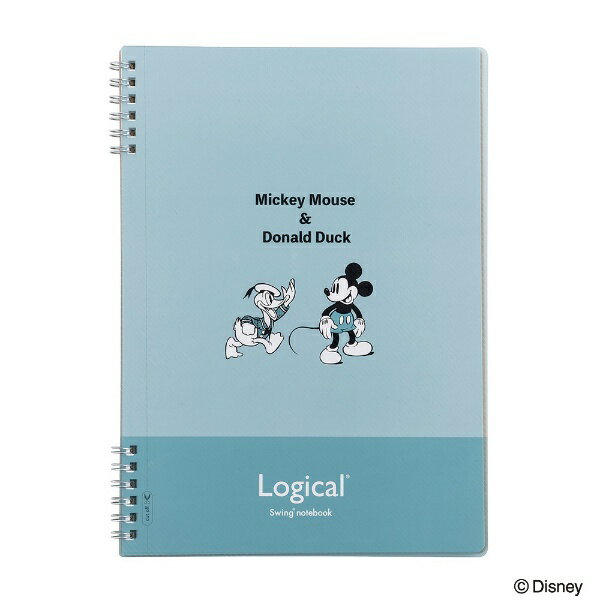 スイング・ロジカルWリングノートのディズニー オールドタイプデザイン！方眼5mmで使いやすく、たっぷり50枚の本文ページ。ページにはミシン目が入っているので、きれいに切り離せます。筆記時に手が当たりにくいセパレート式Wリングタイプ。表紙は、...