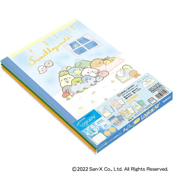 ナカバヤシ|Nakabayashi ノート セミB5 A罫 5P すみっコぐらし おとまり会&キャンプ