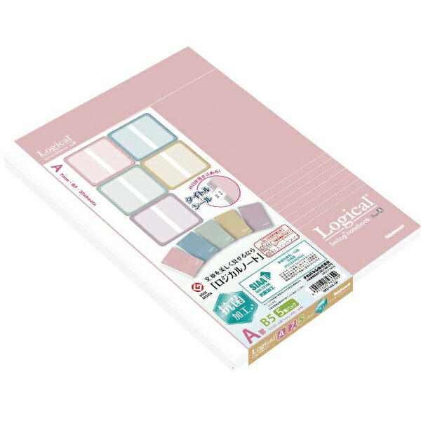 ナカバヤシ|Nakabayashi ノート セミB5 A罫 30枚 5P スモーキーカラー