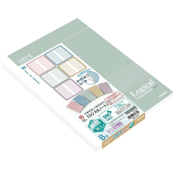 ナカバヤシ|Nakabayashi ノート セミB5 B罫 30枚 5P スモーキーカラー