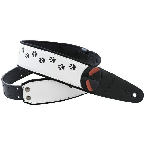 Right On!STRAPS｜ライトオンストラップ ギター/ベース用ストラップ RIGHTON!STRAPS ホワイト WHITE CAT
