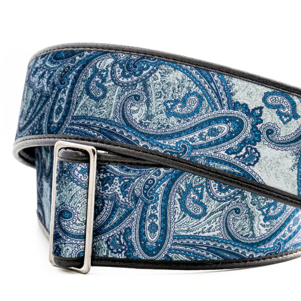 楽天ビック(ビックカメラ×楽天)のRight On!STRAPS｜ライトオンストラップ ギター/ベース用ストラップ RIGHTON!STRAPS ブルー PAISLEYVELVET60｜アングル2
