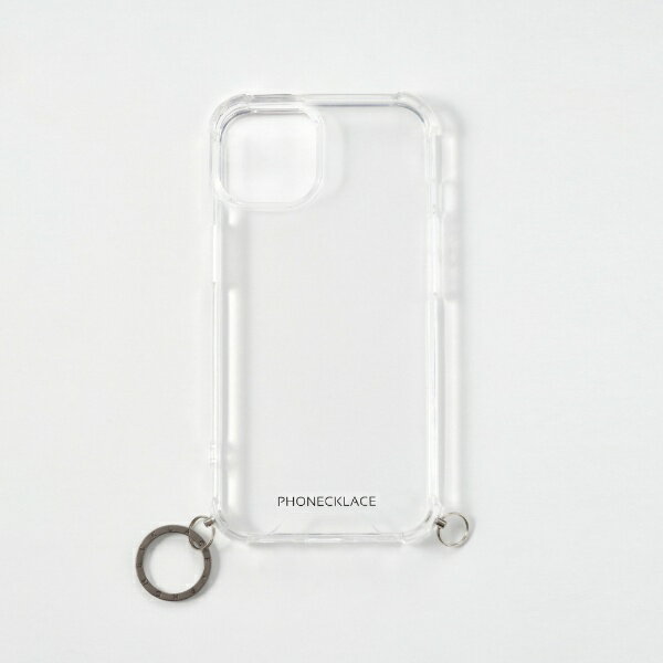 ROA｜ロア iPhone 15 ロープショルダーストラップ付 クリアケース PHONECKLACE グレー PN25560i15