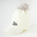 フィラゴルフ|FILA GOLF レディース ニットキャップ フェイクパール付 ニットキャップ(フリーサイズ:頭回り56.5cm/オフホワイト) 793907