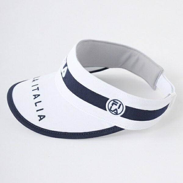 フィラゴルフ｜FILA GOLF レディース トリコロール サンバイザー(フリーサイズ：頭回り56.0cm/ホワイト) 793923