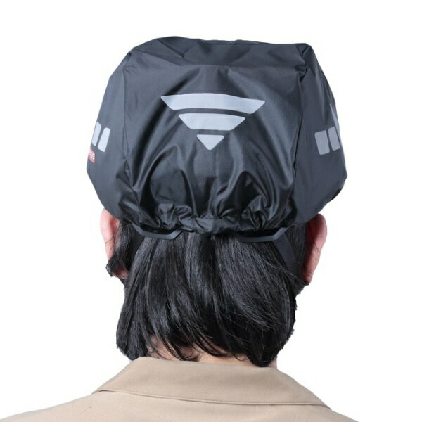 カワスミ｜Kawasumi ヘルメット レインキャップ ブラック HCAP-101BK