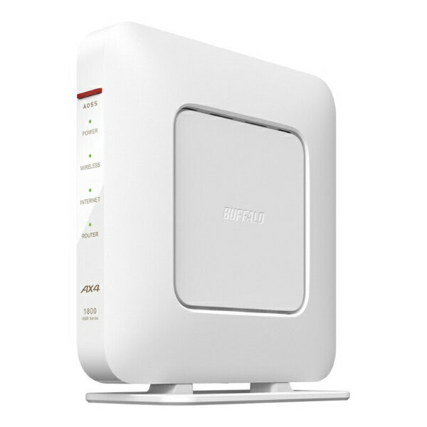 BUFFALO｜バッファロー Wi-Fiルーター 1201+573Mbps AirStation(ネット脅威ブロッカー2対応・エントリーモデル) ホワイト WSR-1800AX4P-WH [Wi-Fi 6(ax) /IPv6対応]