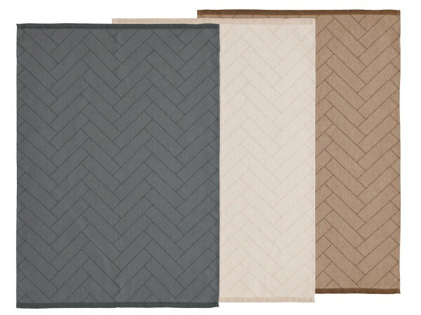 ソダール｜Sodahl ティータオル Tiles 3個セット Light Brown/Beige/Ash Sodahl ソダール ライトブラウン/ベージュ/アッシュ 15573