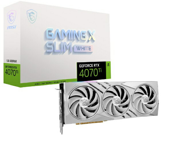 MSI｜エムエスアイ グラフィックボード GeForce RTX 4070 Ti GAMING X SLIM WHITE 12G [GeForce RTXシリーズ /12GB]