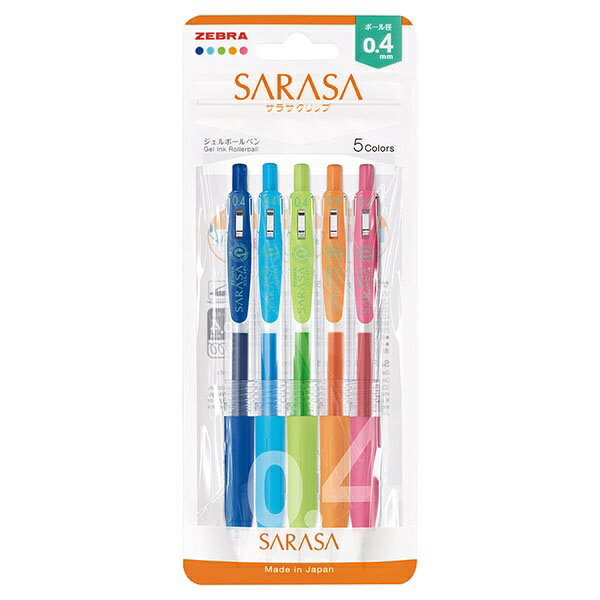 ���֥��ZEBRA �ܡ���ڥ� SARASA CLIP(���饵����å�) 5�����å� JJS15-5C-N [0.4mm]