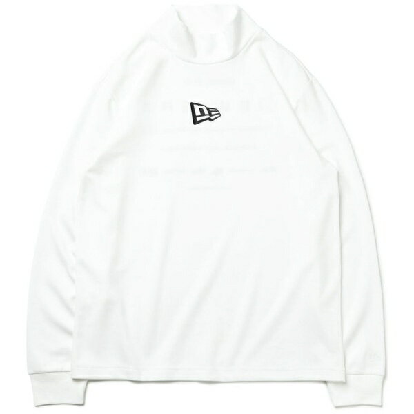NEW ERA｜ニューエラ 男女兼用 ハイカラー 長袖 パフォーマンス Tシャツ Flag Logo フラッグロゴ(XLサイズ/オフホワイト)13762697【返品交換不可】
