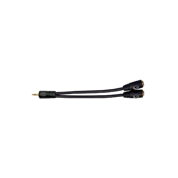 Audio Adaptors 1/8 INCH MALE STEREO TO DUAL 1/8 INCH FEMALE STEREO