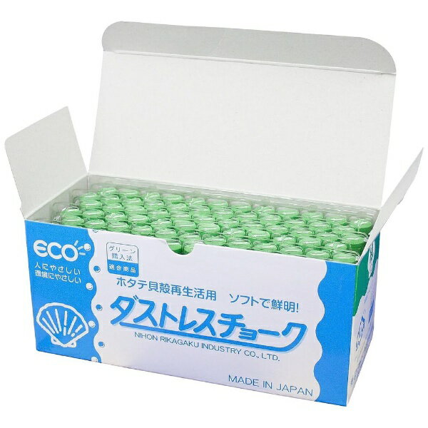 日本理化学工業|Nihon Rikagaku Industry ダストレスチョーク 72本入 緑 DCC-72-G