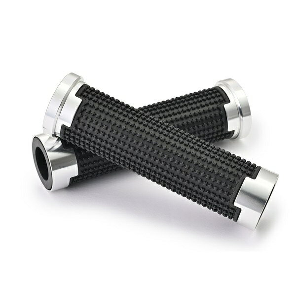デイトナ｜DAYTONA GRIPPY GRIP　GG-D-AL-CROSS（全長125mm）（φ22.2ハンドル用）エンド貫通 シルバー 38519(2.0)