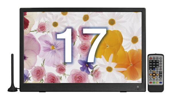 TEES 17V型 ポータブルテレビ ブラック PTV-170-BK