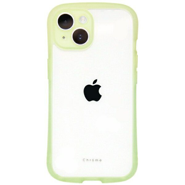 ナチュラルデザイン｜NATURAL design iPhone 15（6.1インチ） Chrome-gradation ケース Chrome-gradation リーフグリーン iP23-61-CHCG03