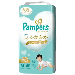 P&G｜ピーアンドジー Pampers（パンパース）肌へのいちばん パンツ スーパージャンボ Mはいはい（5-10kg）48枚