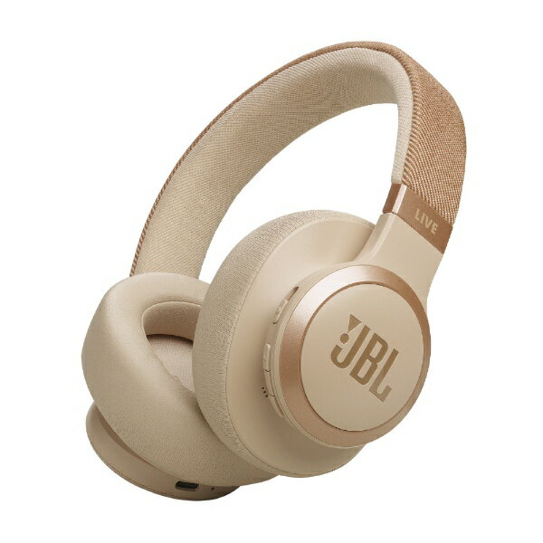 【エントリーで2倍pt(5/20まで)】 JBL｜ジェイビーエル ブルートゥースヘッドホン サンドストーン JBLLIVE770NCSAT [ノイズキャンセリング対応 /Bluetooth対応]