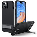 イーエスアール|ESR iPhone 15(6.1インチ) スタンドつきソフトケース ESR Black ESRBoostKickstandCaseCompat...