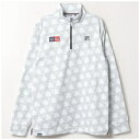 フィラゴルフ｜FILA GOLF メンズ ストレッチフリース ジオメトリープリント 裏起毛 ロングシャツ(LLサイズ/ホワイト) 783508【返品交換不可】