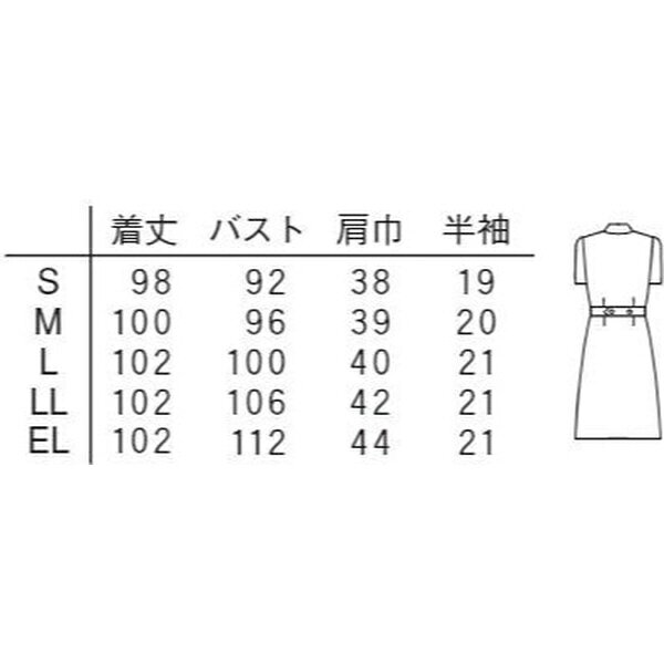 楽天ビック(ビックカメラ×楽天)のナガイレーベン｜NAGAILEBEN 半袖 ワンピース HO-1917 （M） ホワイト｜アングル2