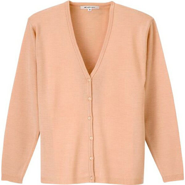 どんなデザインにも組み合わせやすいVネックのストレートシルエットカーディガンです。明るい色合いは、院内のイメージを変えます。ピリング（毛玉）が起きづらい素材を使用しています。