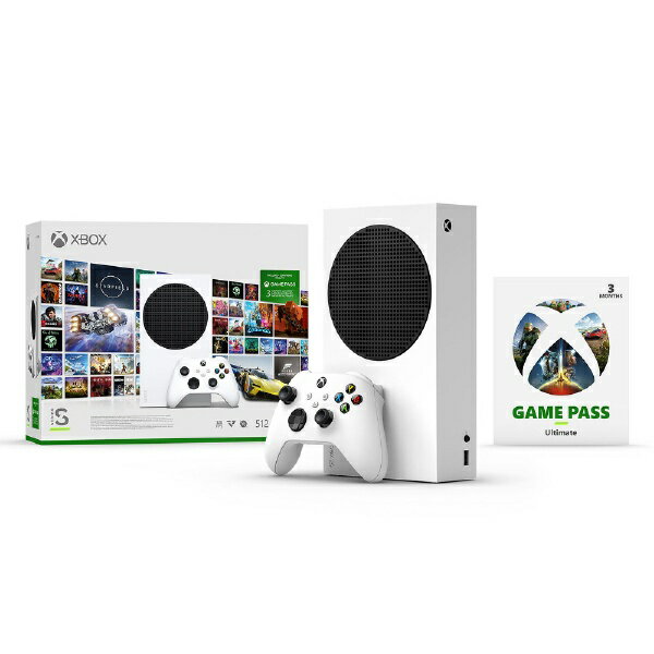 マイクロソフト｜Microsoft Xbox Series S (512 GB) スターターバンドル (Xbox Game Pass Ultimate 3ヶ月利用権 同梱版) Xbox Series S ホワイト RRS-00159[ゲーム機本体] 【代金引換配送不可】