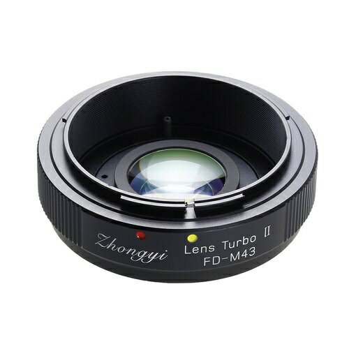 Lens Turbo ll シリーズは、マウントアダプター内にフォーカルレデューサーレンズを搭載しています。これは縮小光学系と呼ばれるもので、レンズターボllでは3群4枚の高品位レンズを使い、装着したレンズの焦点距離を0.726倍に縮小します。また、フォーカルレデューサーレンズの集光効果により、1段明るくなり、シャッタースピードを稼げるのもメリットのひとつです。【仕様】装着可能レンズ：キヤノンFDマウントレンズ 　※NFDマウントレンズにも対応。対応機種：マイクロフォーサーズマウントカメラ対応撮像画面サイズ：マイクロフォーサーズ外形寸法：直径63mm／全長27mm質量：約100g参考値　・50mmレンズに使用する場合：50mm×2（マイクロフォーサーズ規格焦点倍率）×0.726（Lens Turbo焦点倍率）=73mm画角相当　・35mmレンズに使用する場合：35mm×2（マイクロフォーサーズ規格焦点倍率）×0.726（Lens Turbo焦点倍率）=51mm画角相当【備考】・ご使用時にはカメラの「メニュー」-「レンズなしレリーズ」を「ON」にしてください。・後玉の大きなレンズはマウントアダプターと干渉する可能性があります。・撮影モード設定はA（絞り優先）モードまたはM（マニュアル）モードをご使用ください。・フォーカスはMFとなります。