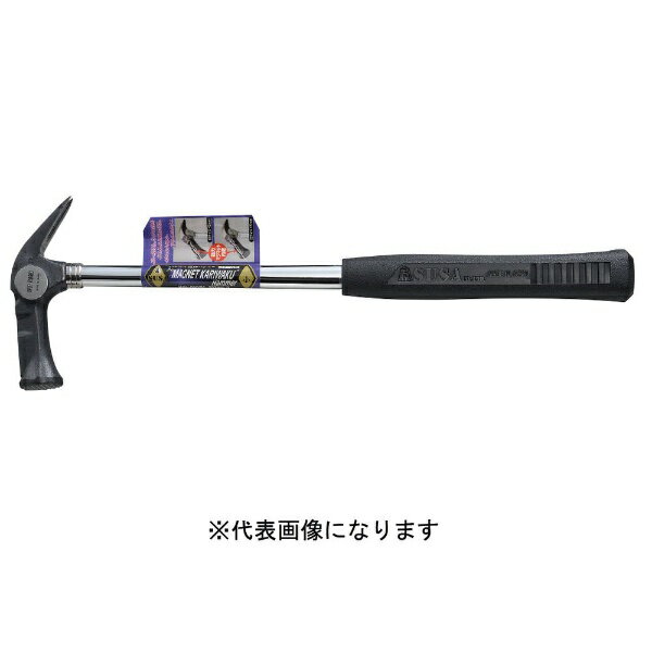 マグネット内蔵で作業効率アップ！須佐製作所のマグネット仮枠ハンマーは、スチール柄で丈夫、390mmの小サイズで取り回しやすく、仮枠作業に最適です。強力マグネットにより、釘やビスをしっかりキャッチ。スムーズな作業を実現します。