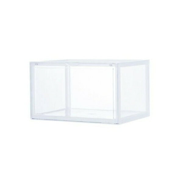 組み立て式シューズケース。靴を横向きに収納できます。中身が見えやすい透明度の高いフタはマグネット付きでパチッと閉じられます。ハイカットの靴も入れられます。対応サイズ： 31cmまで対応（靴の形状により 入らない場合があります。）本体サイズ：...