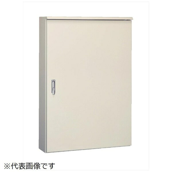 ●【画像は代表品番です】●屋外盤用●鉄板製●屋外用　露出形●保護構造： IP55●取付基板： 鉄製基板 2.3mm/方眼目盛付●板厚： ドア1.6mm、ボデー1.6mm●ハンドル： KH-100（キー付防水平面ハンドル キーNo.K200）●本体色： ベージュ（マンセル5Y7/1）●ドア形式： 片扉●外形寸法タテ×ヨコ×フカサ（mm）： 915×450×200●有効フカサ（mm）（ドア下/ハンドル下）： 180/145●基板寸法タテ×ヨコ（mm）： 820×370●重量（kg）： 25.5●IP55をクリア！防錆性能にも優れた屋根付き屋外用キャビネットです●キャビネット本体は、板金のつなぎ目がない全溶接構造です。防錆性能が大幅に向上しました●ドア裏面には配線用ダクトのスタッドナットを設置（M5×H10mm2ケ所）