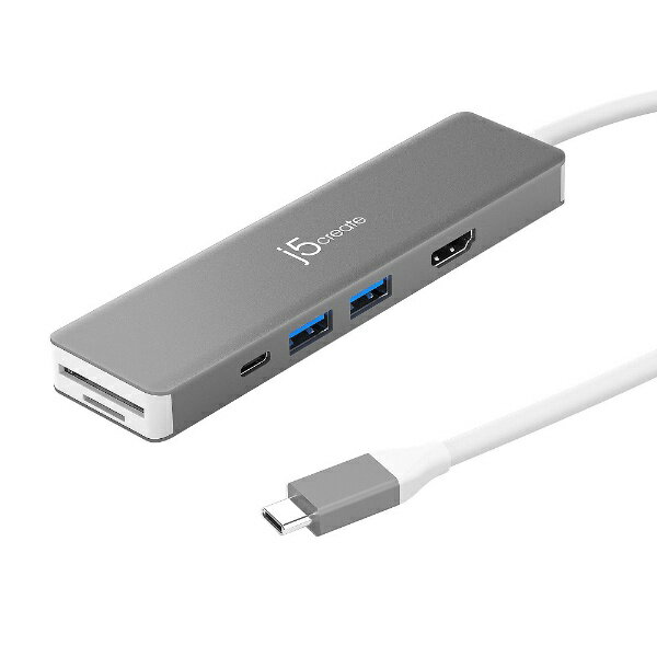j5 create｜ジェイファイブクリエイト ［USB-C オス→メス カードスロットx2 / HDMI / USB-Ax2 / USB-Cx..