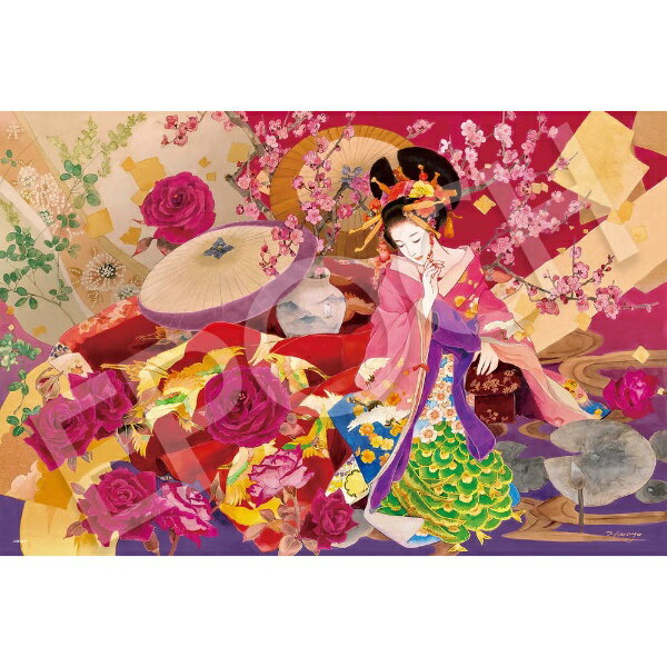 美人画の第一人者・「春代」が描く1000ピースジグソーパズルです。作り応えがあり、完成後お部屋などに飾っても迫力の1000ピースサイズ商品となっております。美人画の第一人者・「春代」が描く、世にも艶やかな女性。物思いにふける仕草につい目を奪われてしまいます。華やかな色合いの中にも落ち着いた品がある、和室でも洋室でも合うモダンな作品。【仕様】・ピース数： 1000ピース・完成時サイズ： 750x500・対応パネルNo．： 10（C）2023 HARUYO