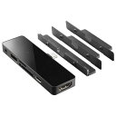 エレコム｜ELECOM iPad / iPhone 15用［USB-C オス→メス カードスロットx2 / HDMI / φ3.5mm / USB-A / USB-C］USB PD対応 100W ドッキングステーション ブラック LHB-PAPP6U3 [USB Power Delivery対応]